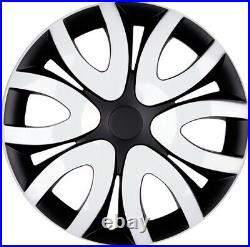 Enjoliveurs Mika 16 Pouces #65 IN Noir Blanc 4x Premium Design Enjoliveurs