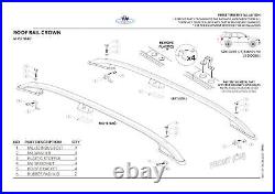 Rails de Toit Barres Set Cross Barres Rail pour Suzuki Grand Vitara (5D) 2005